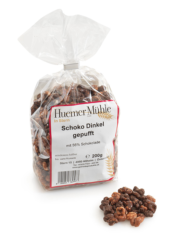 Schoko Dinkel gepufft